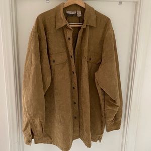 MENS FLEESE SHIRT JACKET BUTTON FRONT SIZE XXL